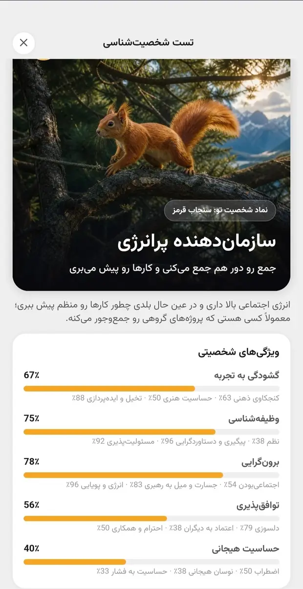 تست شخصیتشناسی زبرا